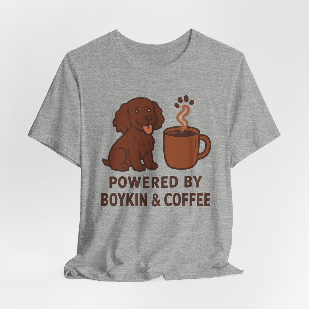 Boykin Spaniel Powered by Boykin & Coffee Tee