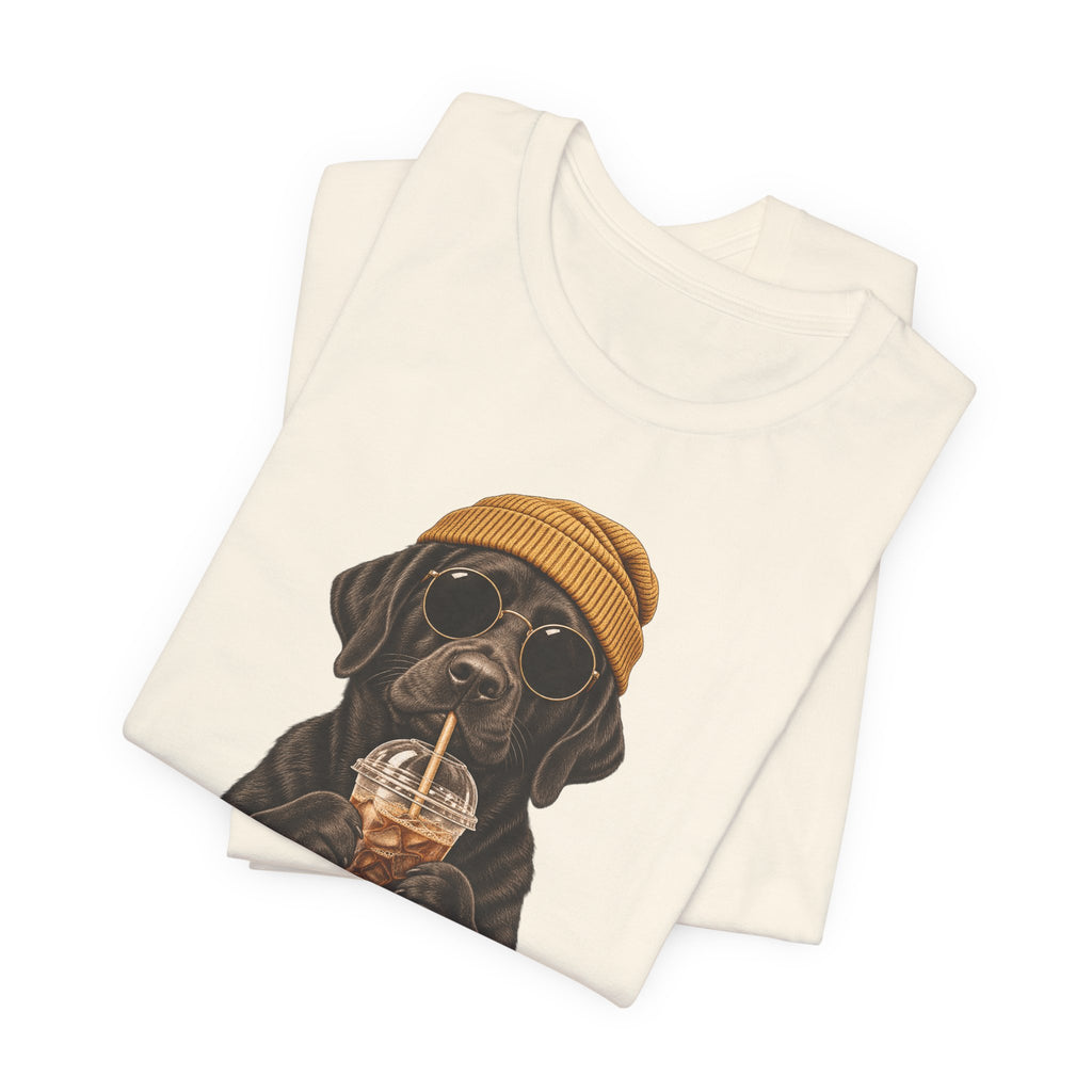 Engraved Labrador Iced Coffee T-Shirt