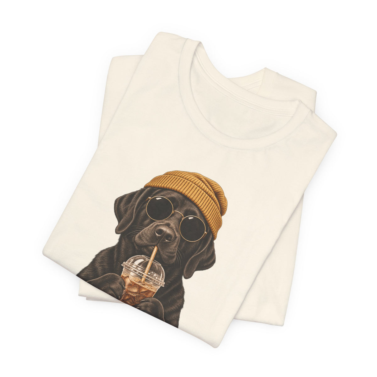 Engraved Labrador Iced Coffee T-Shirt