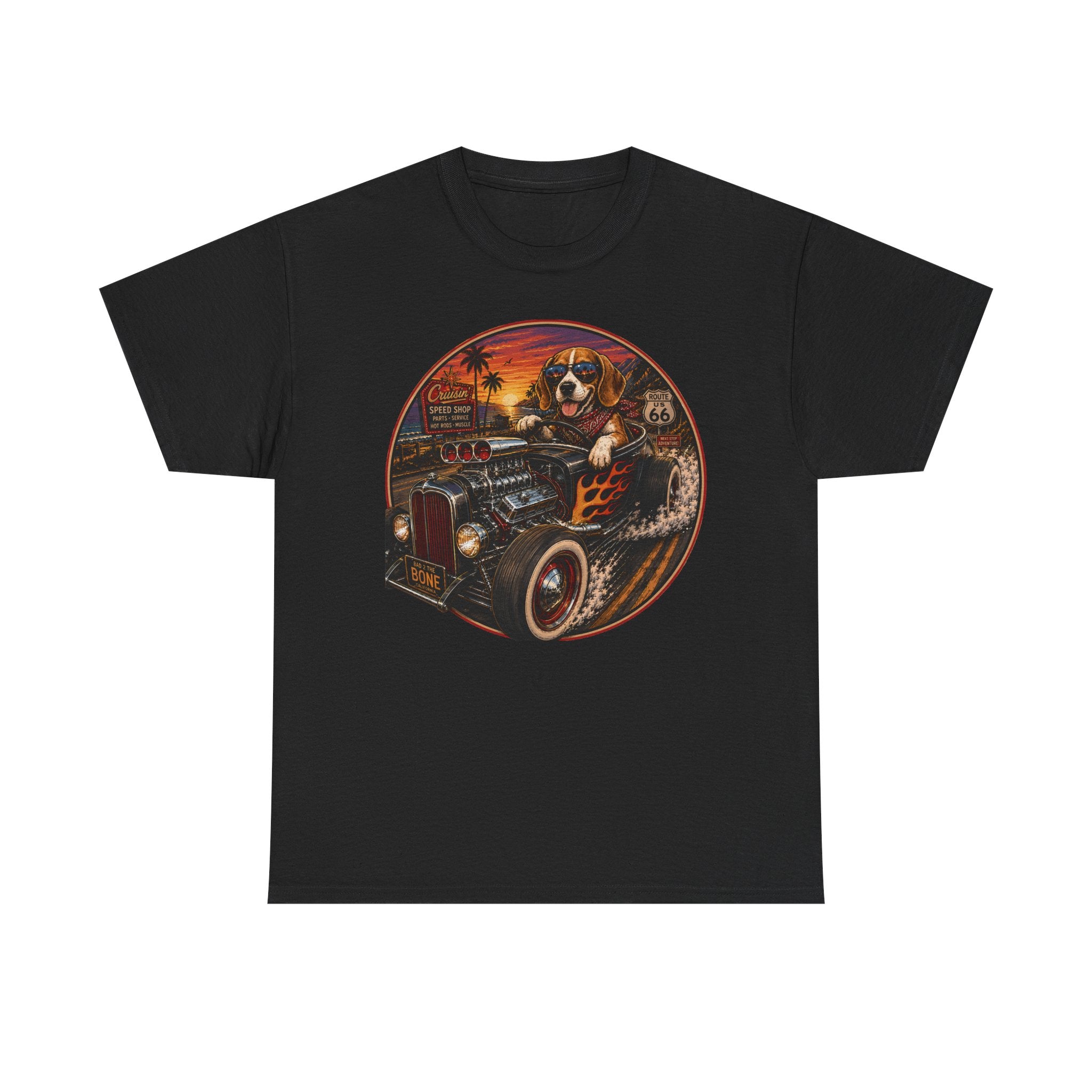 Cruisin' Beagle Hot Rod T-Shirt