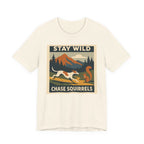 Greyhound Stay Wild Chase Squirrels Tee