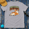 Professional Splooter Corgi T-Shirt in Athletic Heather - flat lay