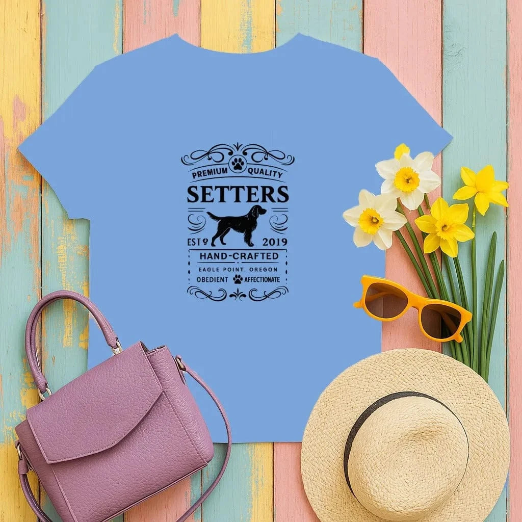 Premium Quality Setters EST 2019 Hand Crafted T-Shirt Carolina Blue T-shirt