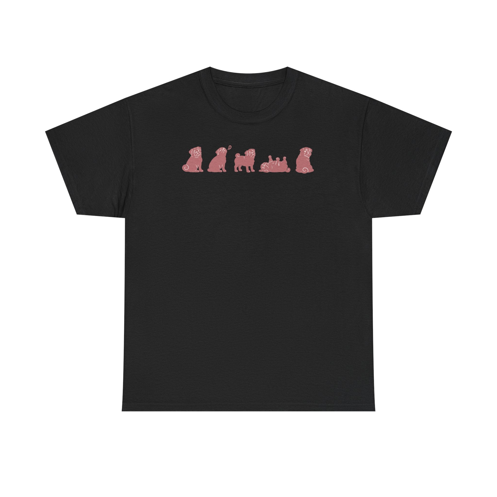 Whimsical Pug Poses T-Shirt