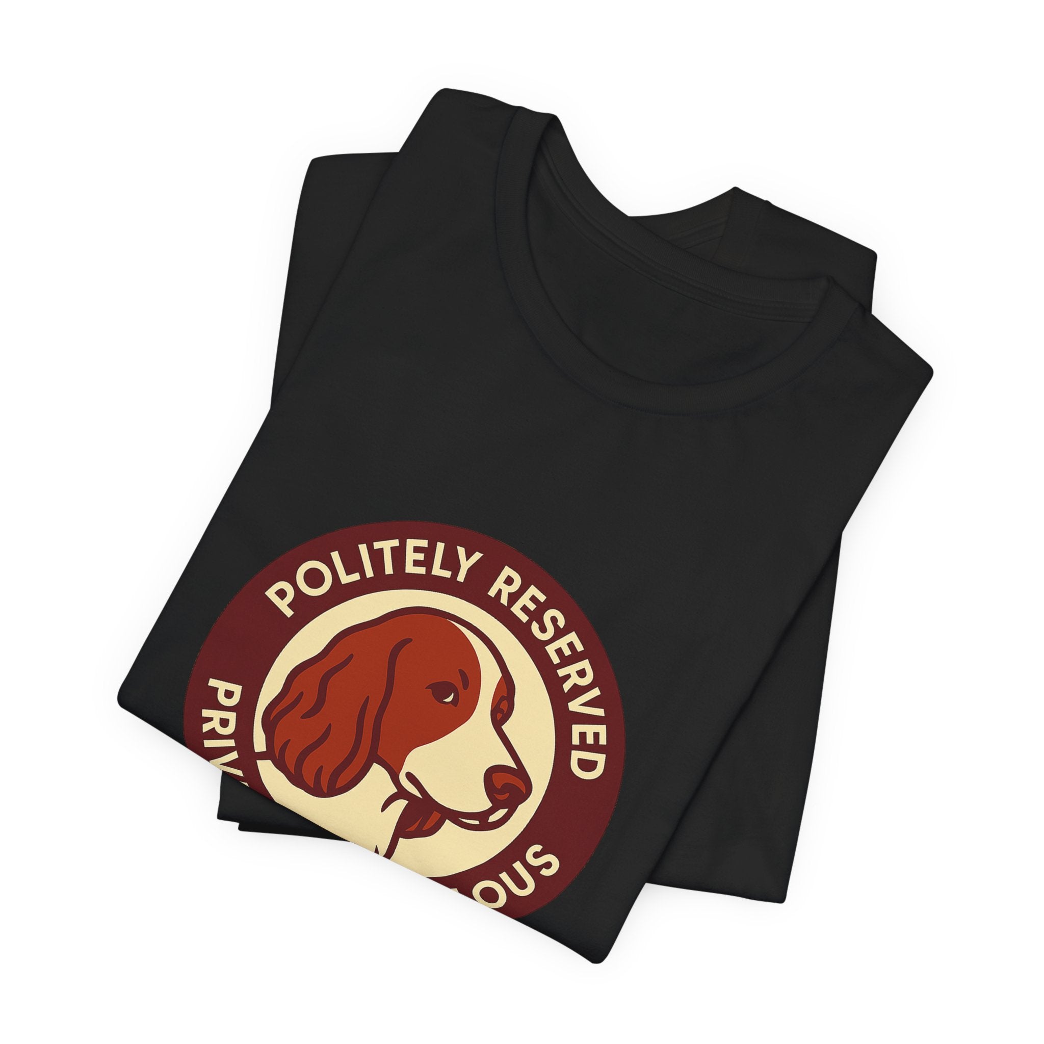 Welsh Springer Spaniel Politely Reserved Badge Tee