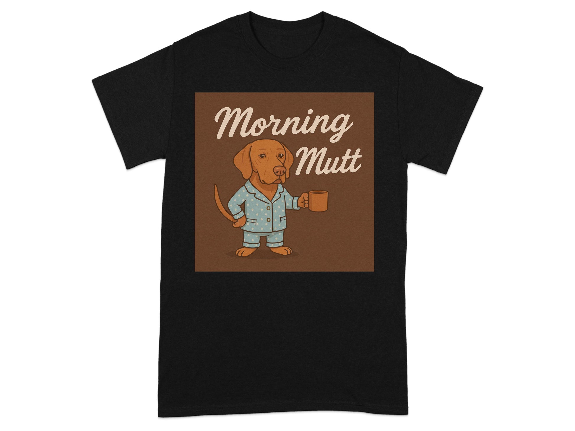 Morning Mutt Pajama Coffee Dog Graphic T-Shirt product