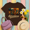 Adventures With Yellow Labrador In Nature T-Shirt in Dark Chocolate
