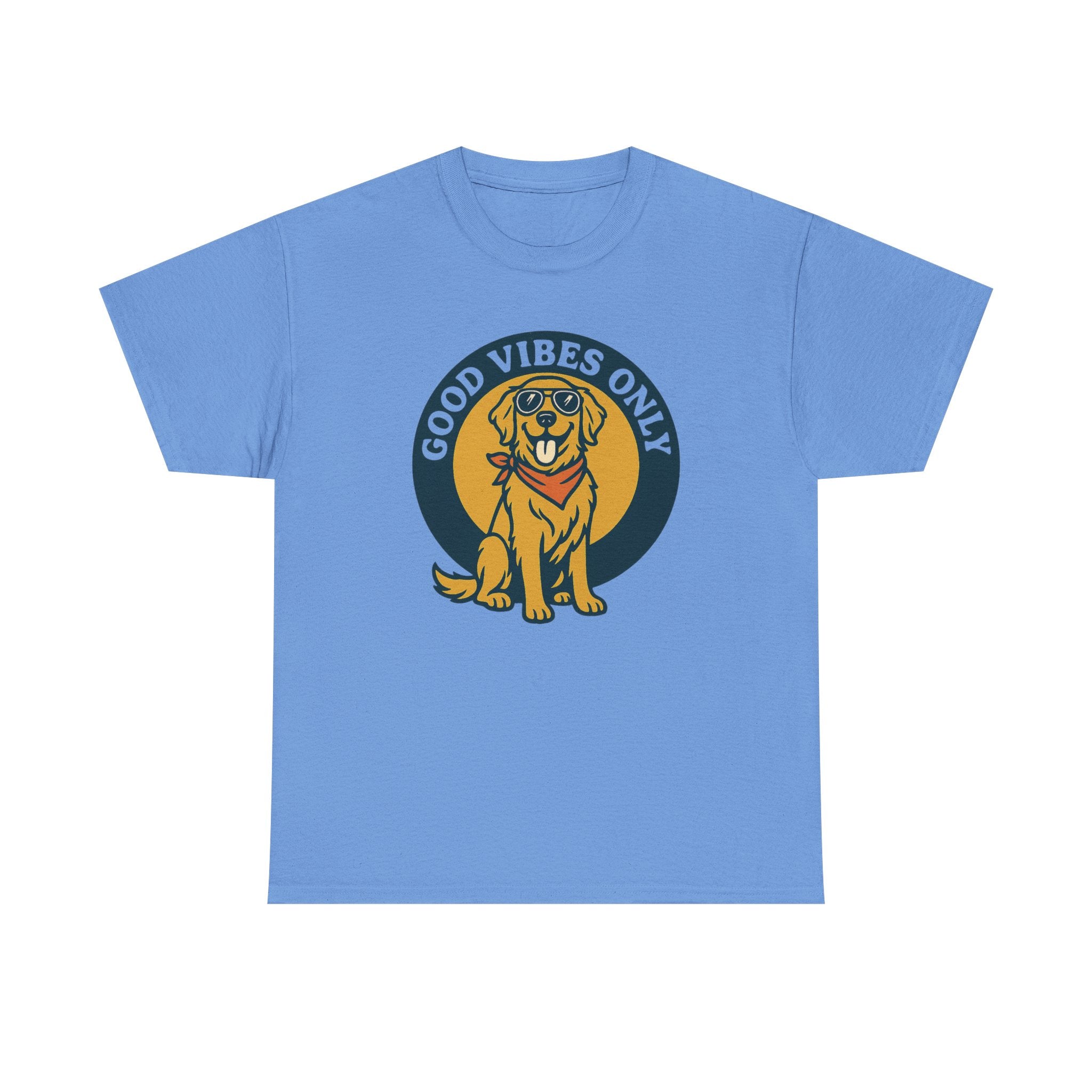 Good Vibes Only Golden Retriever With Glasses T-Shirt