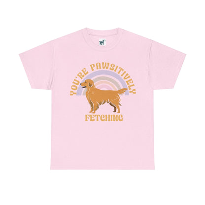 Golden Retriever Boho T Shirt Light Pink T-shirt