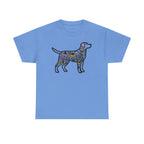 Dog Silhouette Filled with Flowers Graphic Art T-Shirt