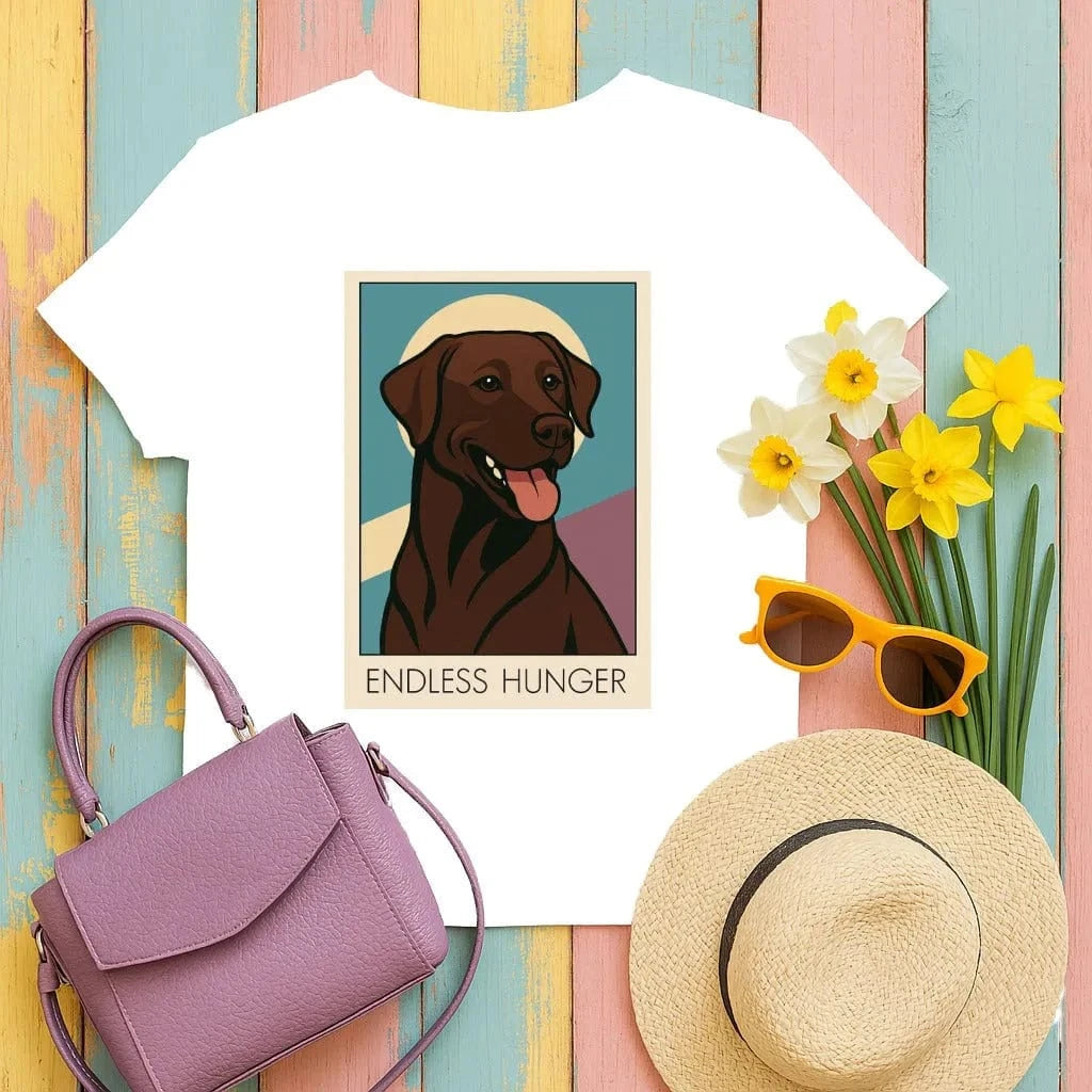 Endless Hunger Chocolate Labrador T-Shirt White T-shirt