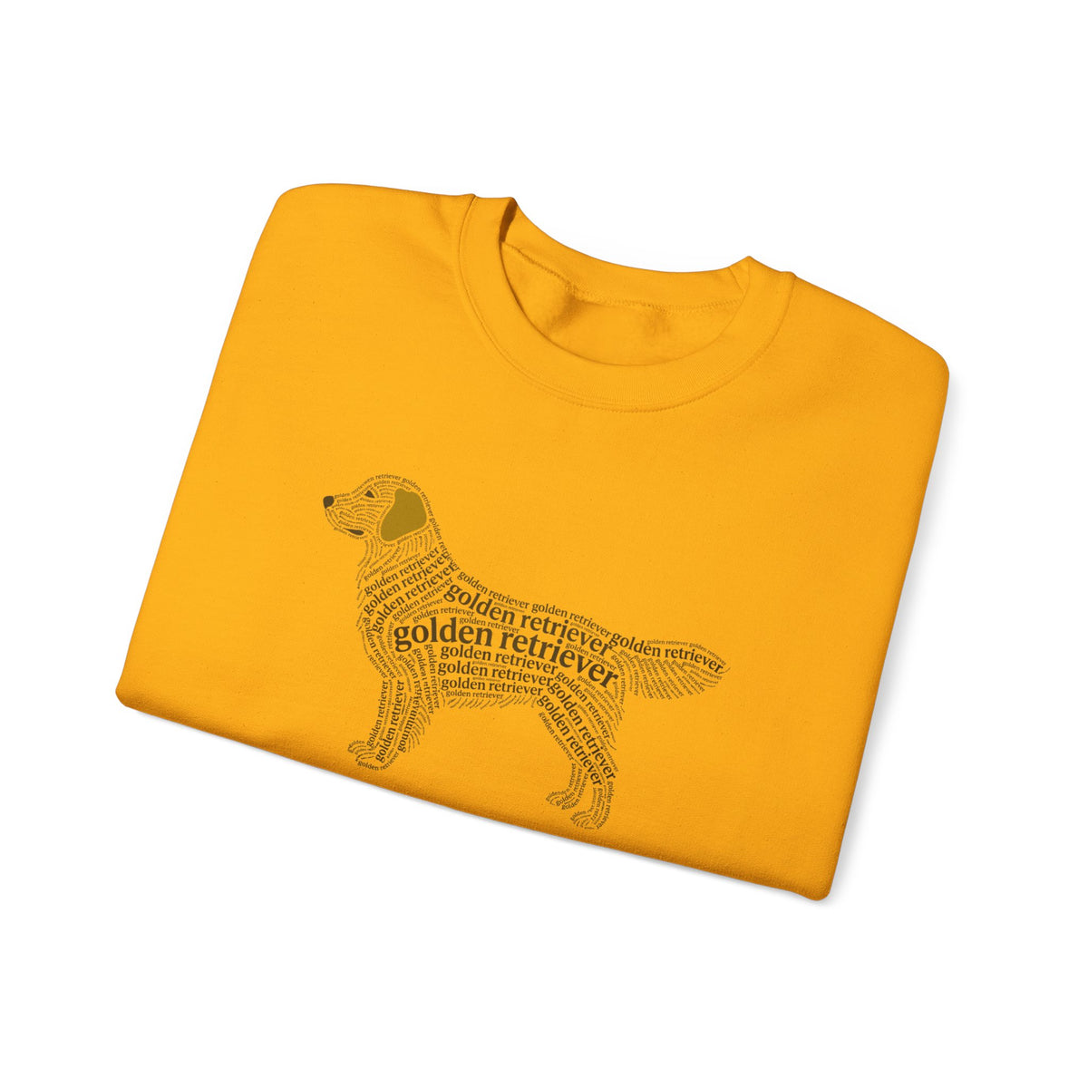 Golden Retriever Typographic Art Sweatshirt