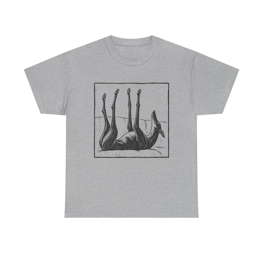 Upside Down Sleeping Greyhound T-Shirt