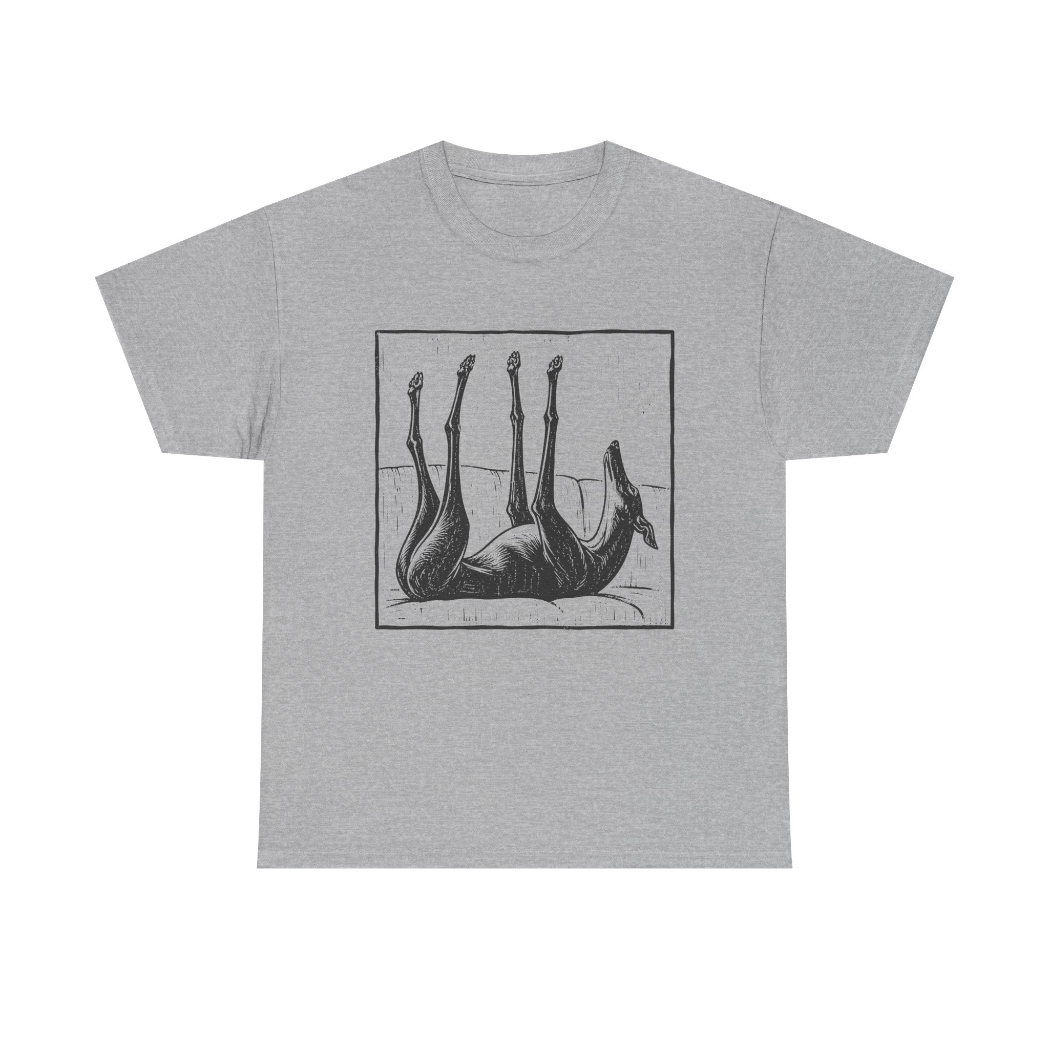 Upside Down Sleeping Greyhound T-Shirt