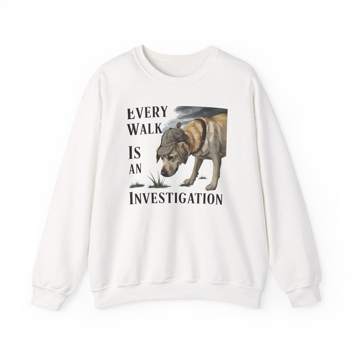 Every Walk Is An Investigation Yellow Lab Pull-Over sweatshirt