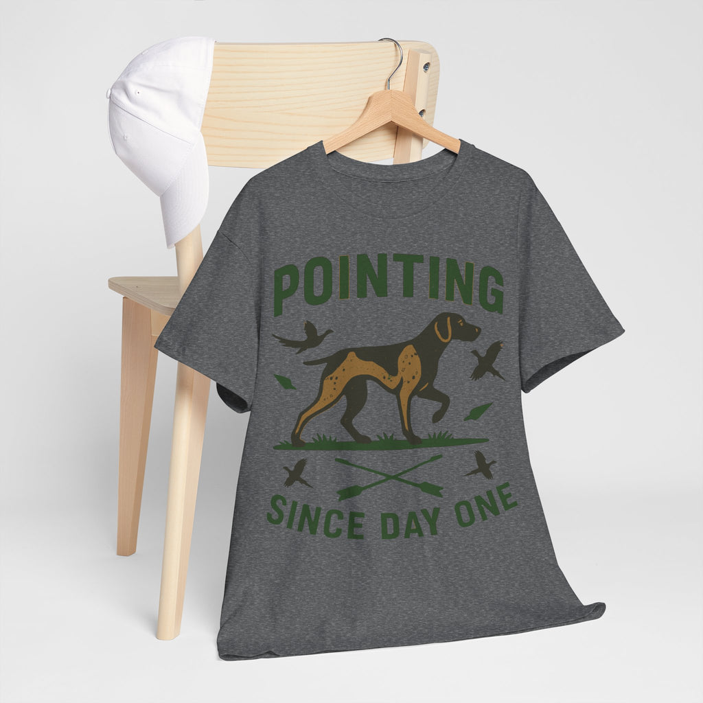 German Shorthaired Pointer 'Pointing since day one' t-shirt