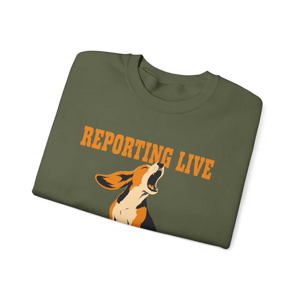 Reporting Live Howling Beagle Sweatshirt