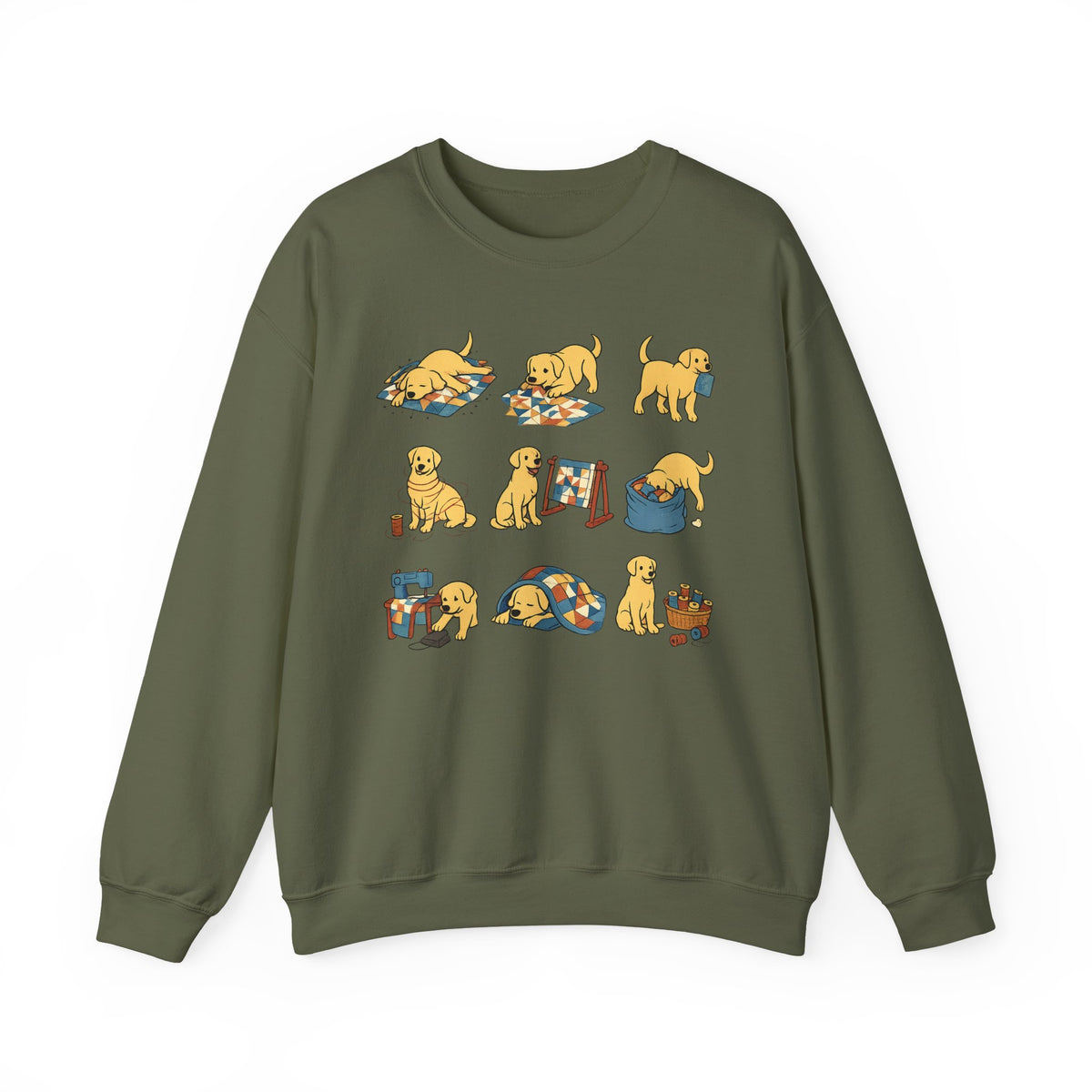 Quilting Lab's Daydream Sweatshirt in Military Green