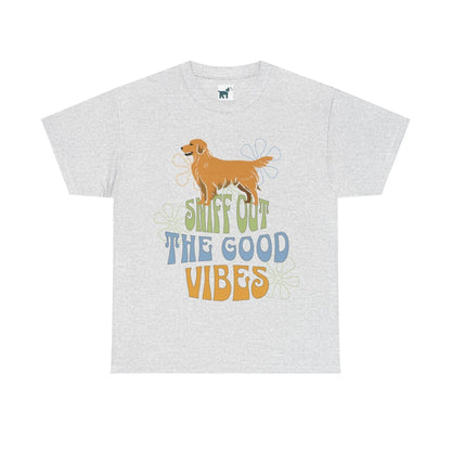 Sniff Out the Good Vibes Golden Retriever T Shirt Ash T-shirt
