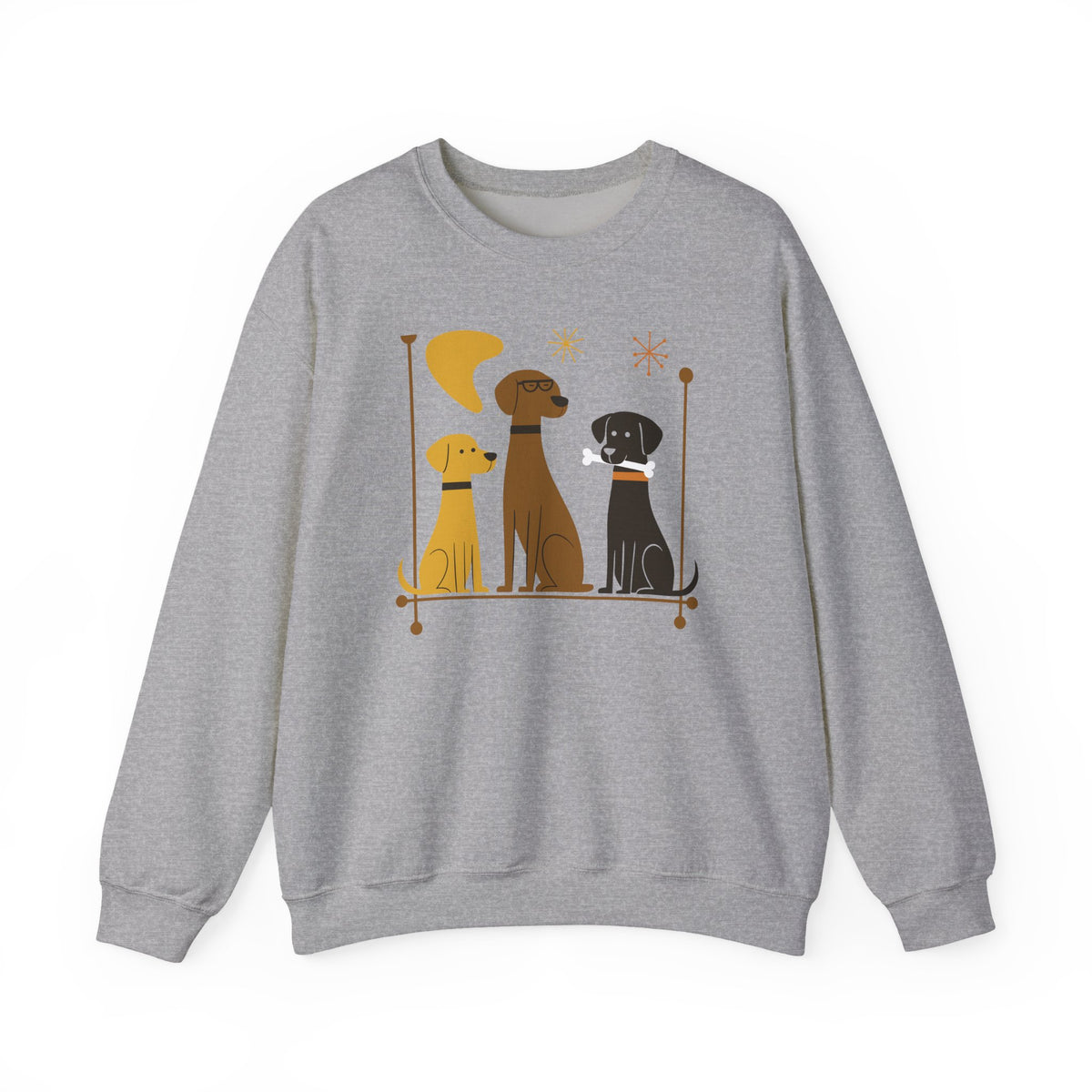 Retro Mid-Century Mod Labs sweatshirt, view 3