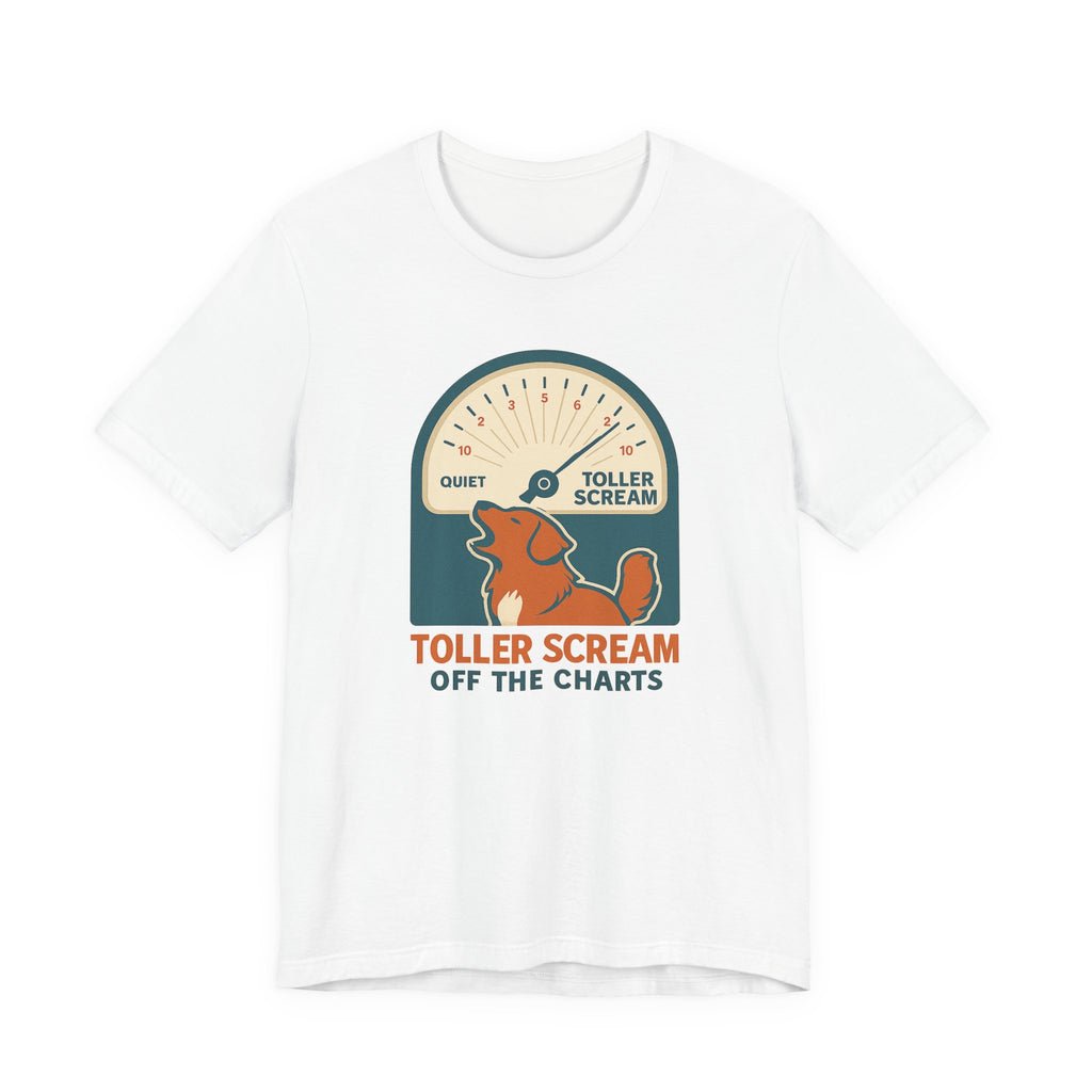 Nova Scotia Duck Tolling Retriever Scream Decibel Meter Tee