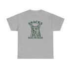 Snacks Make Me Nicer Corgi with Donut Graphic T-Shirt