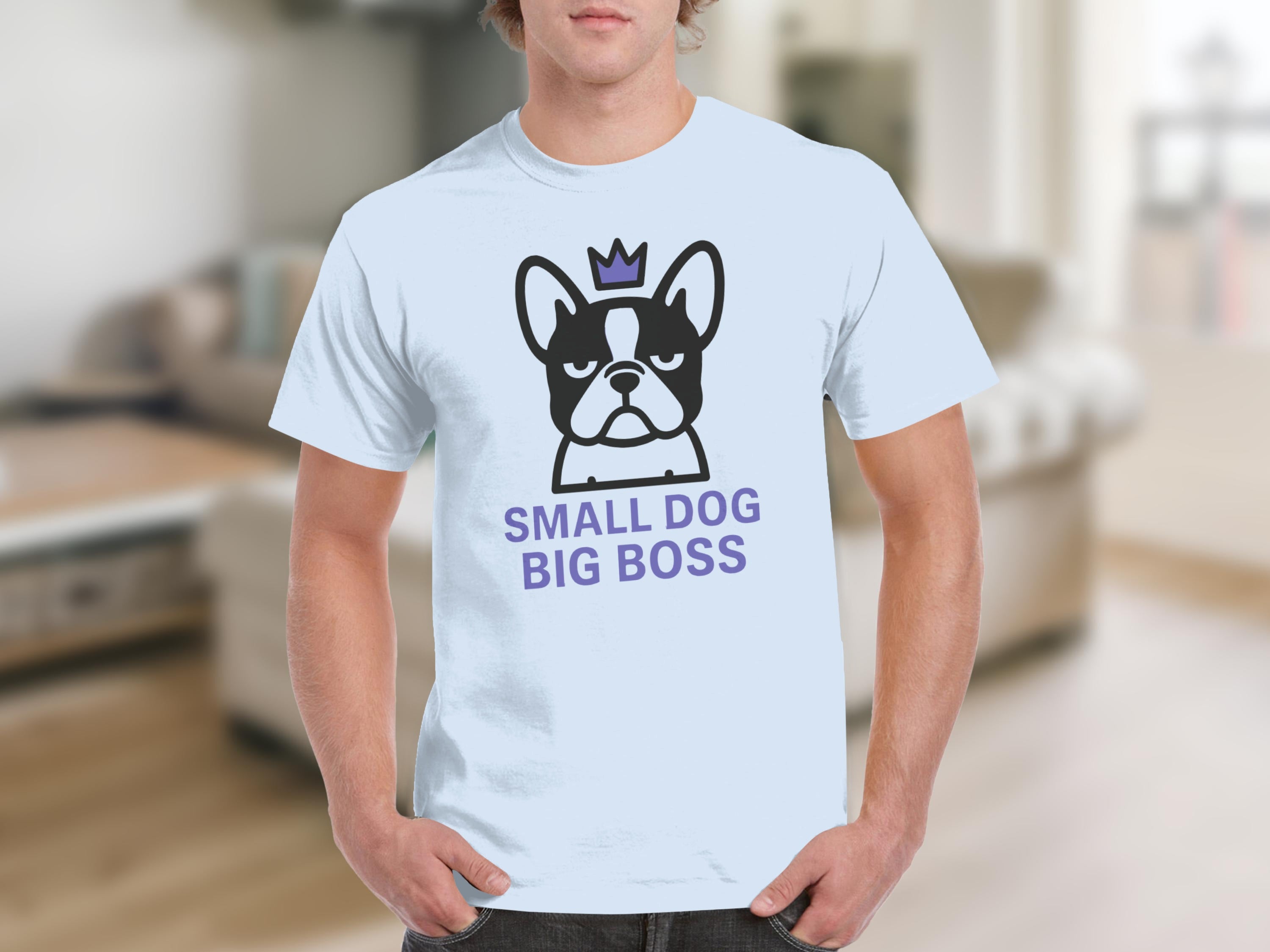 Small Dog Big Boss Graphic T-shirt for Pet Lovers