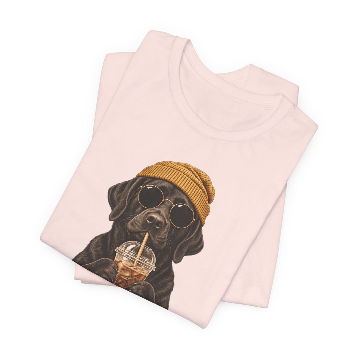 Engraved Labrador Iced Coffee T-Shirt
