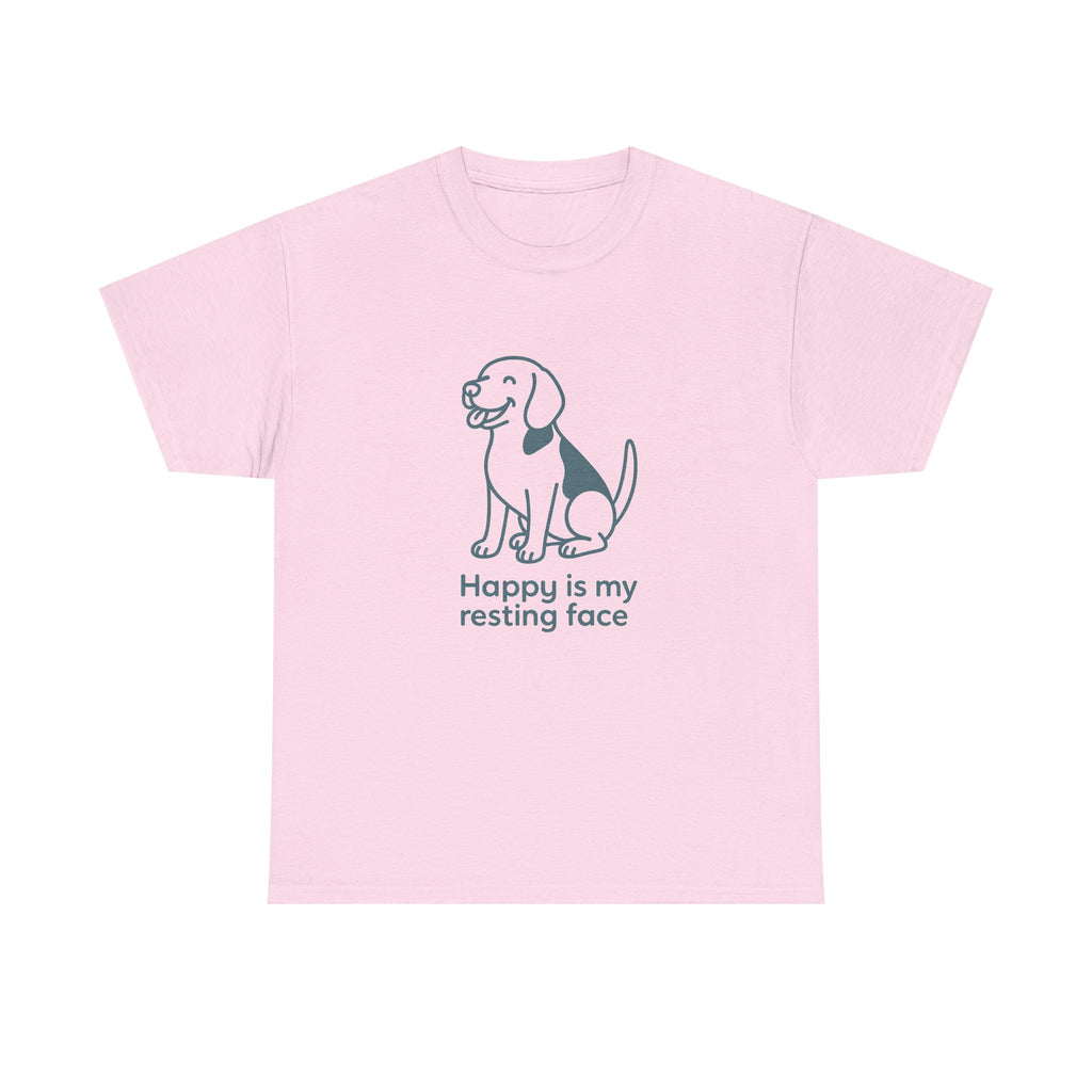 Happy Is My Resting Face - Funny Beagle Tee