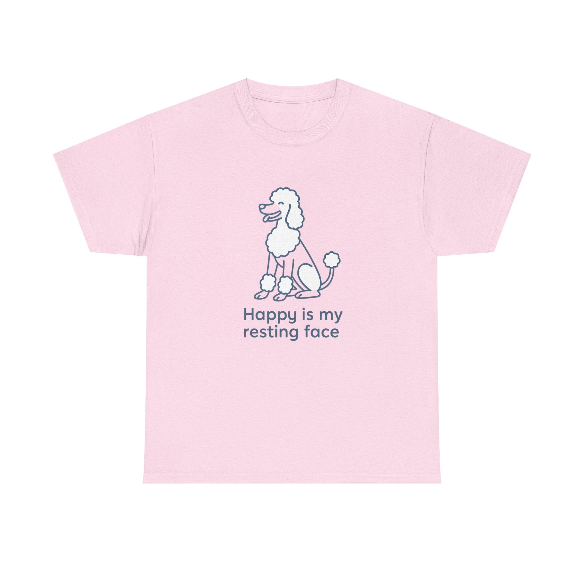 Happy Is My Resting Face - Funny Poodle Tee