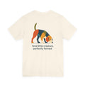Feral Little Creature Sniffing Beagle Back Print Tee in Natural, back