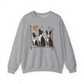 Mid-Century Modern Boston Terriers Sweatshirt in Sport Grey
