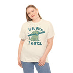 Golden Retriever with 'if it fits, I eats' Dog T-shirt
