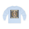 Elegant Opinions Poodle Long Sleeve Tee in Light Blue