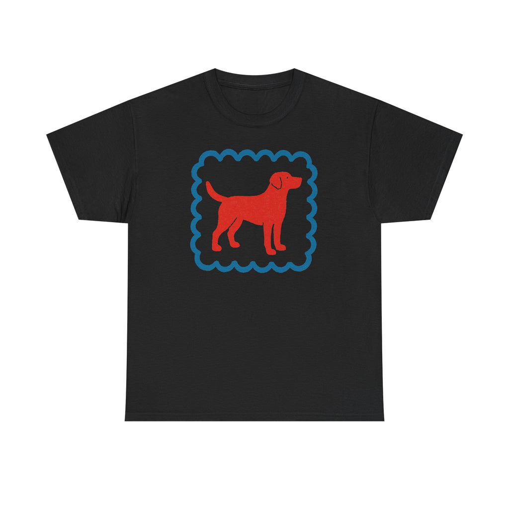 Cute Labrador Retriever Drawing With Border Style Frame Artistic T-Shirt