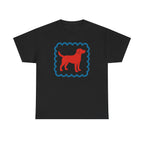 Cute Labrador Retriever Drawing With Border Style Frame Artistic T-Shirt