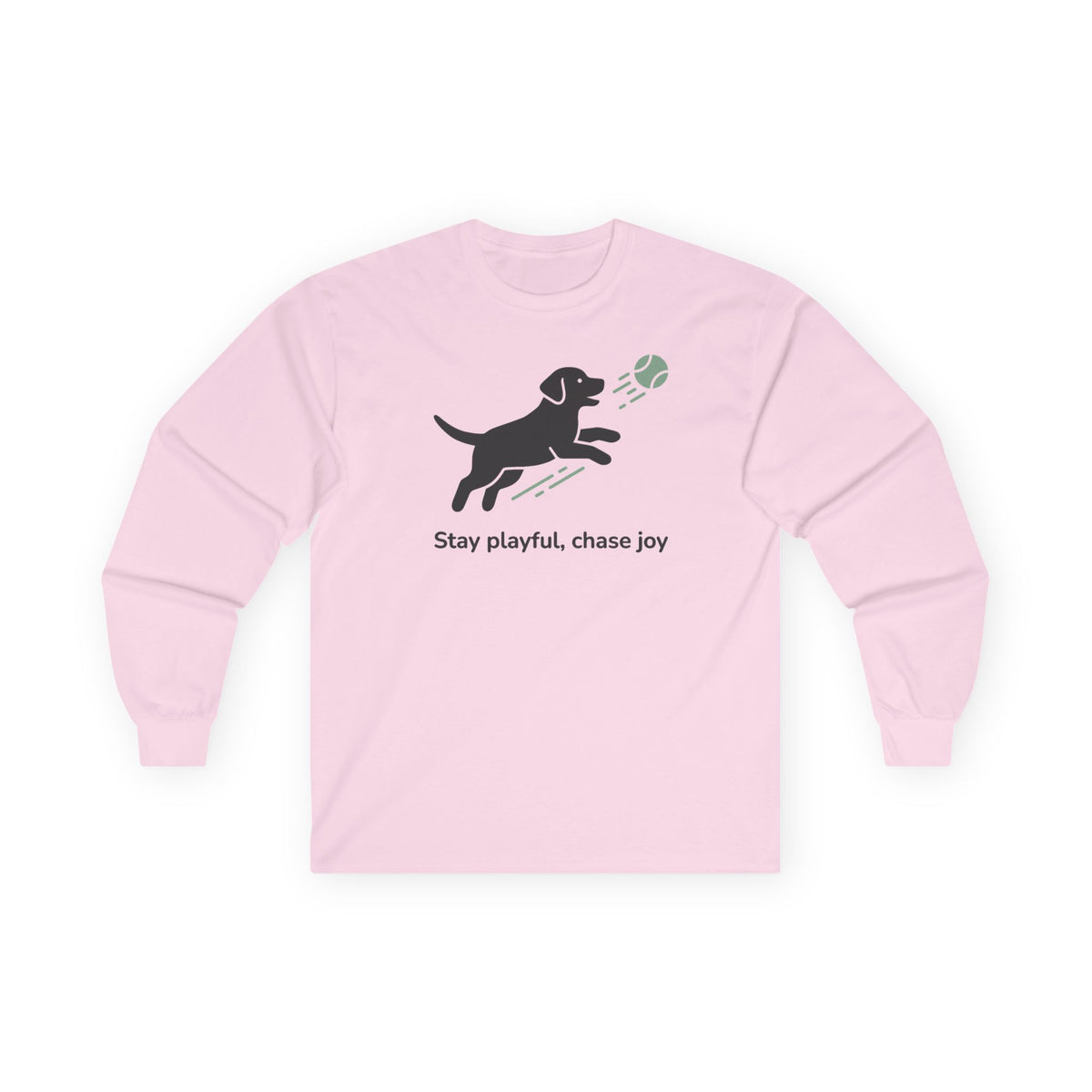 Stay Playful Lab Long Sleeve Tee in Light Pink