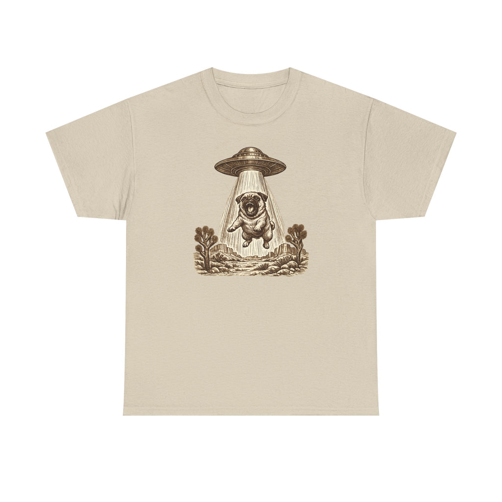 Vintage Abducted Pug Desert T-shirt