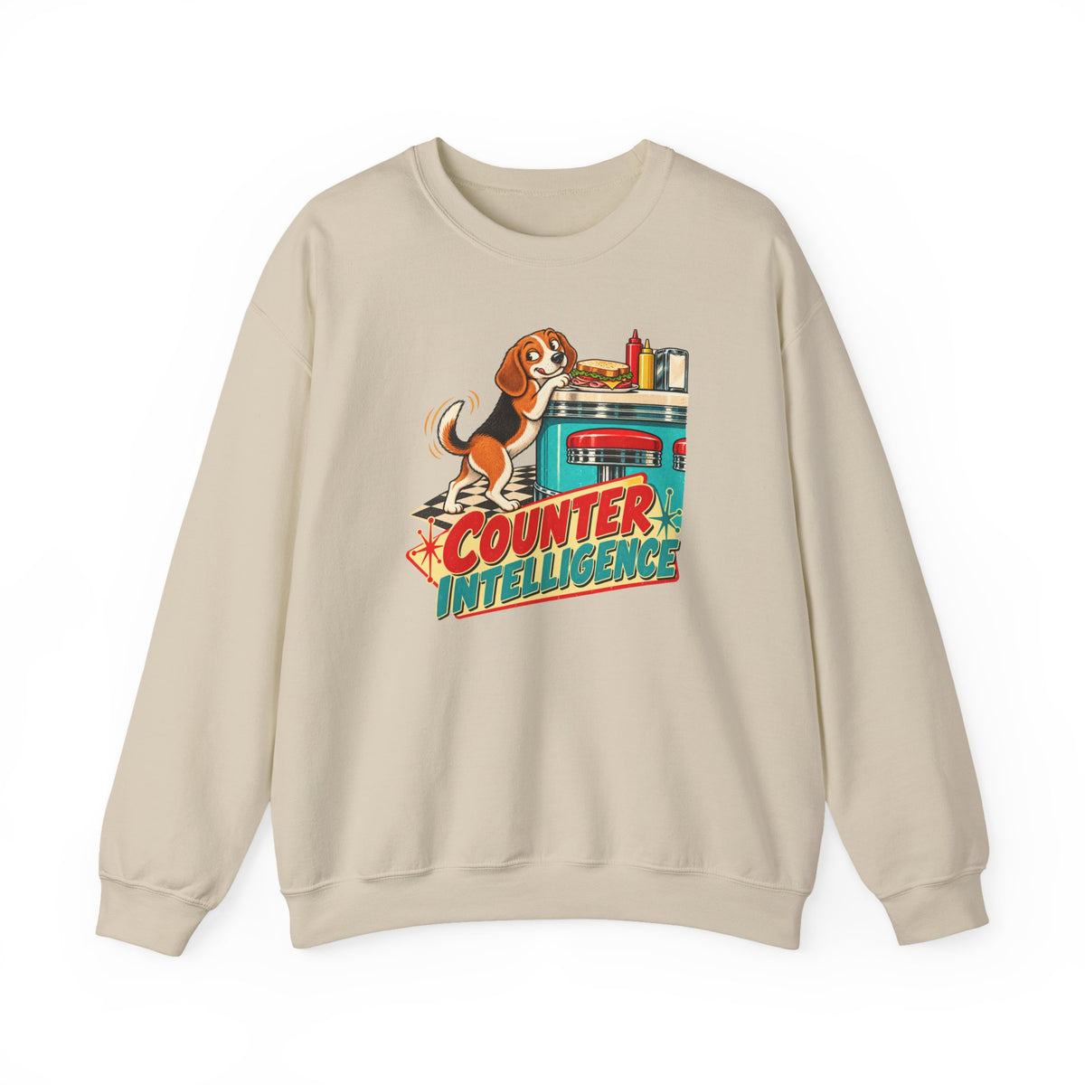 Counter Intelligence Beagle Sweatshirt in Sand