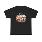Dogs in Pumpkin Pile Autumn Festive Season Graphic T-Shirt