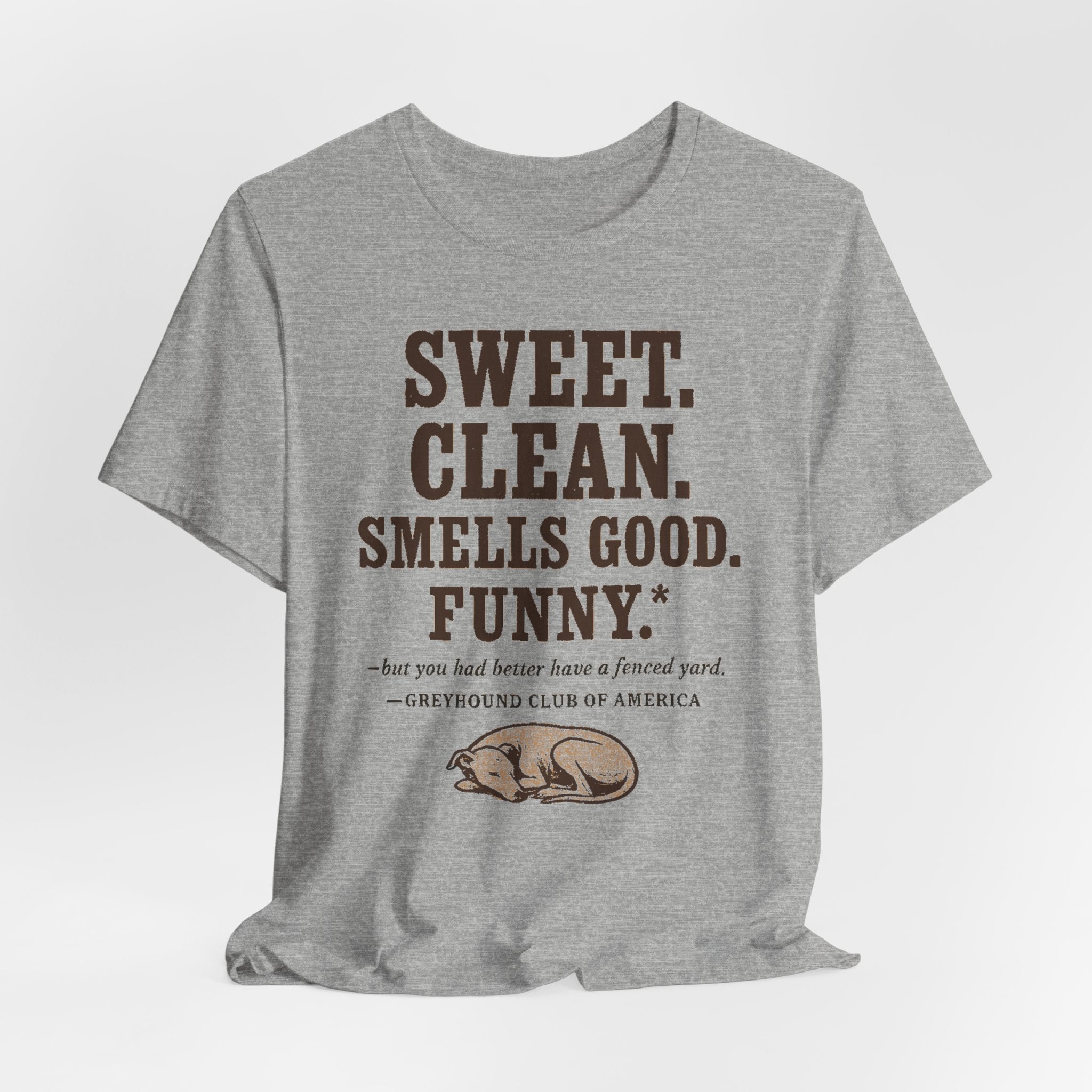 Greyhound Sweet Clean Smells Good Funny Tee