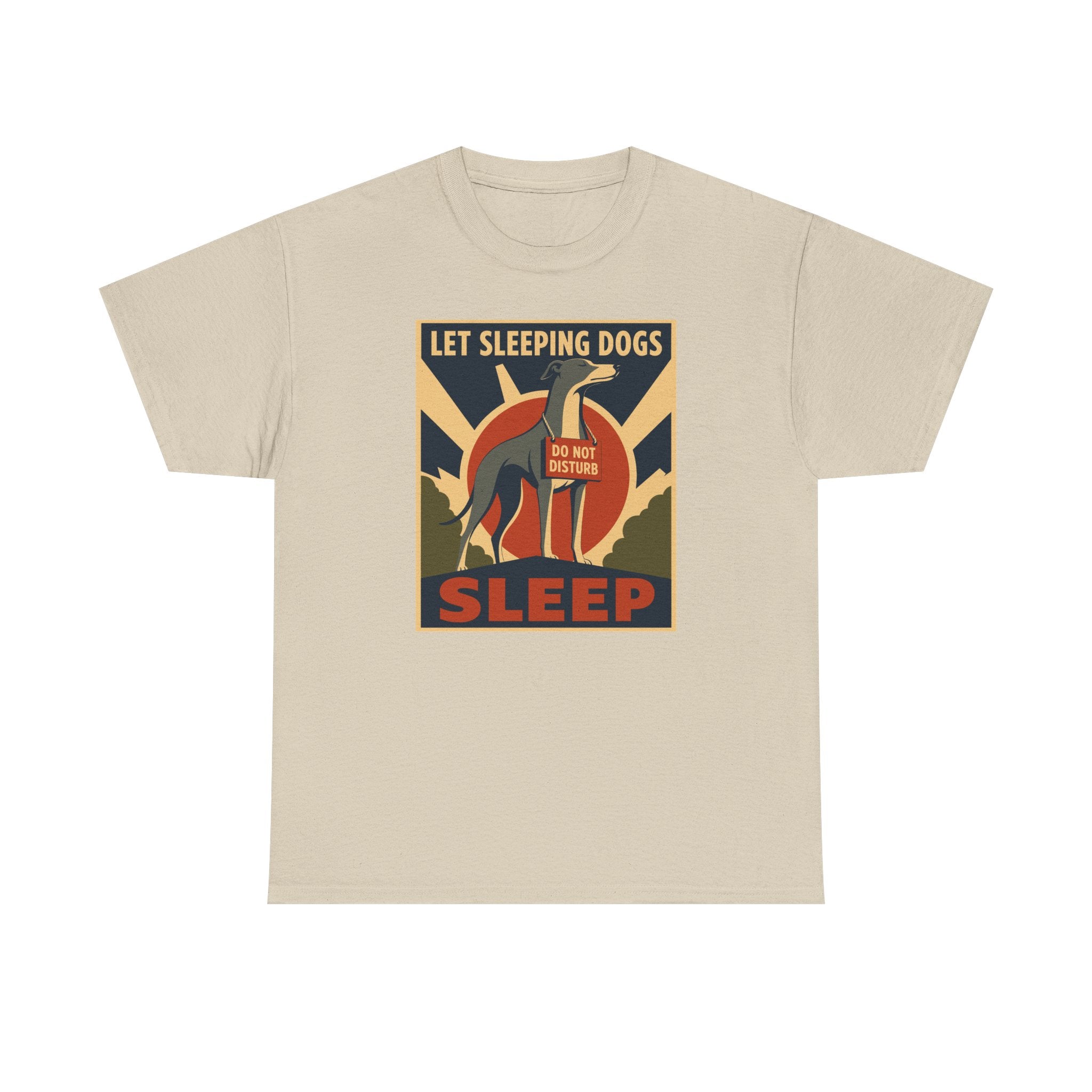 Retro Sleeping Greyhound Graphic T-Shirt