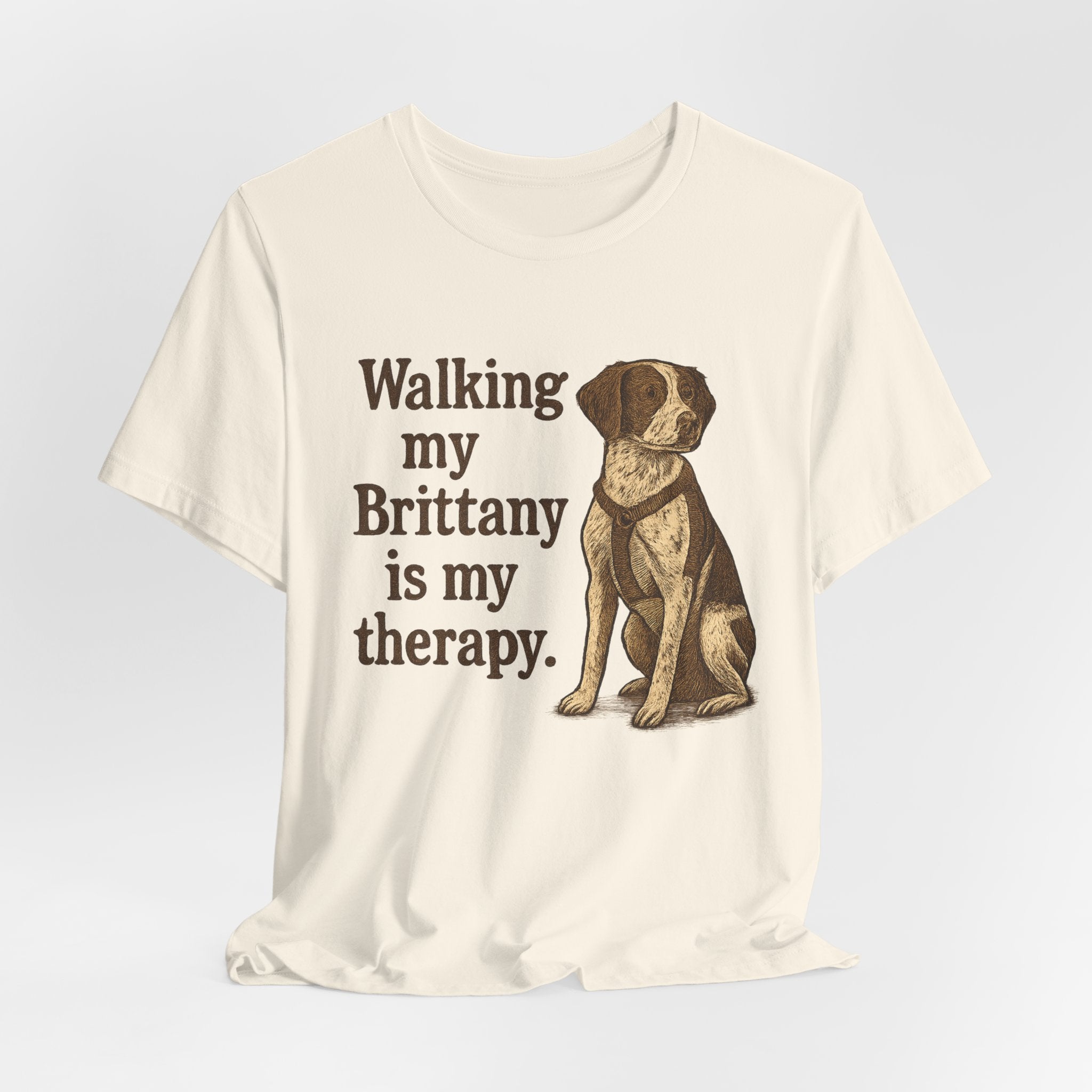 Walking My Brittany Is My Therapy Tee