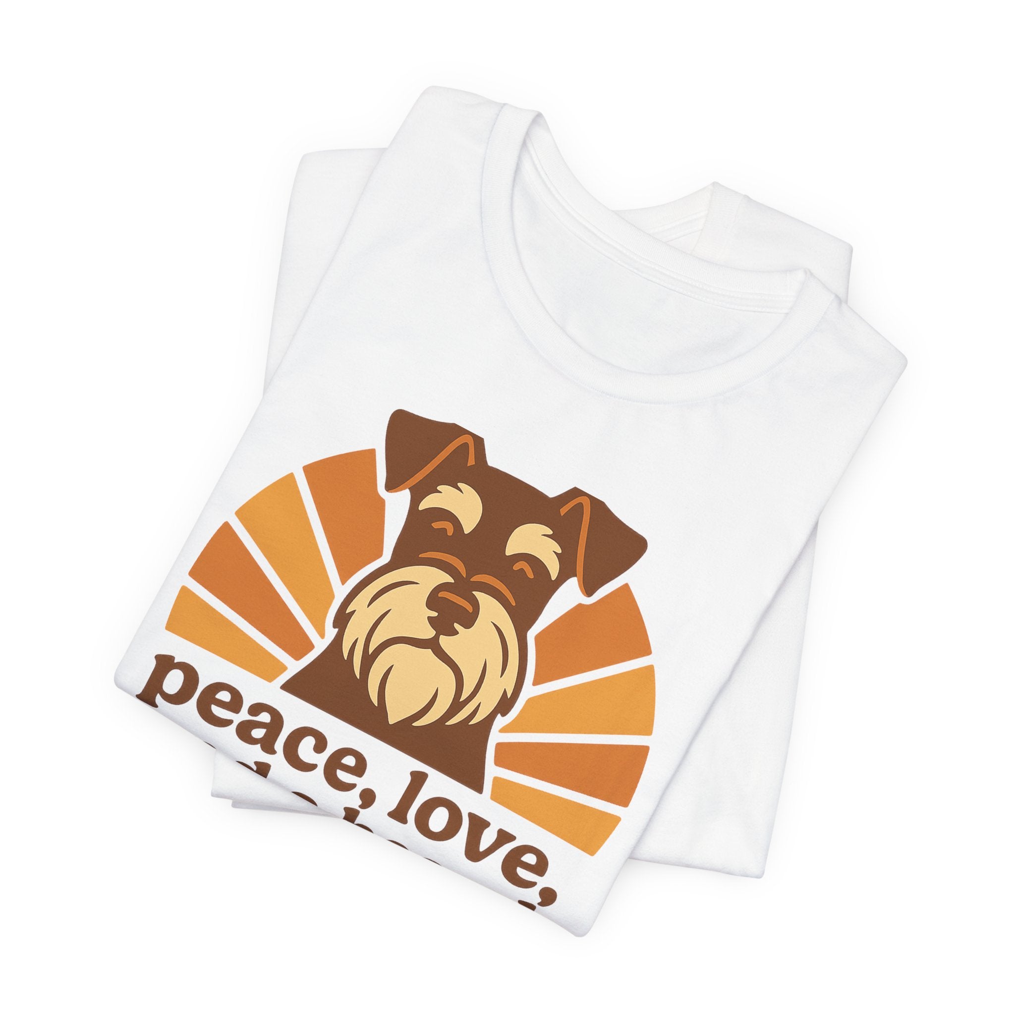 Peace Love and a Beard Schnauzer T-Shirt
