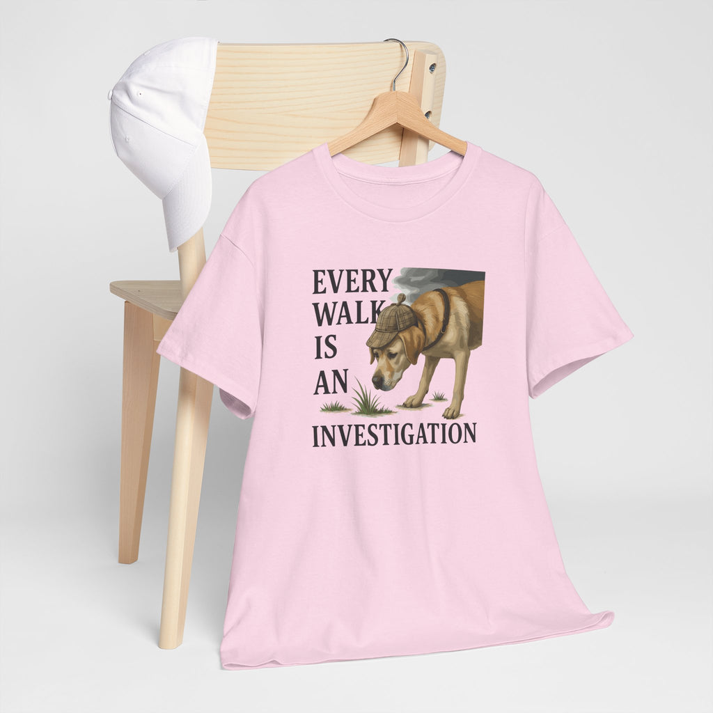 Yellow Lab Every Walk is an Investigation Tee