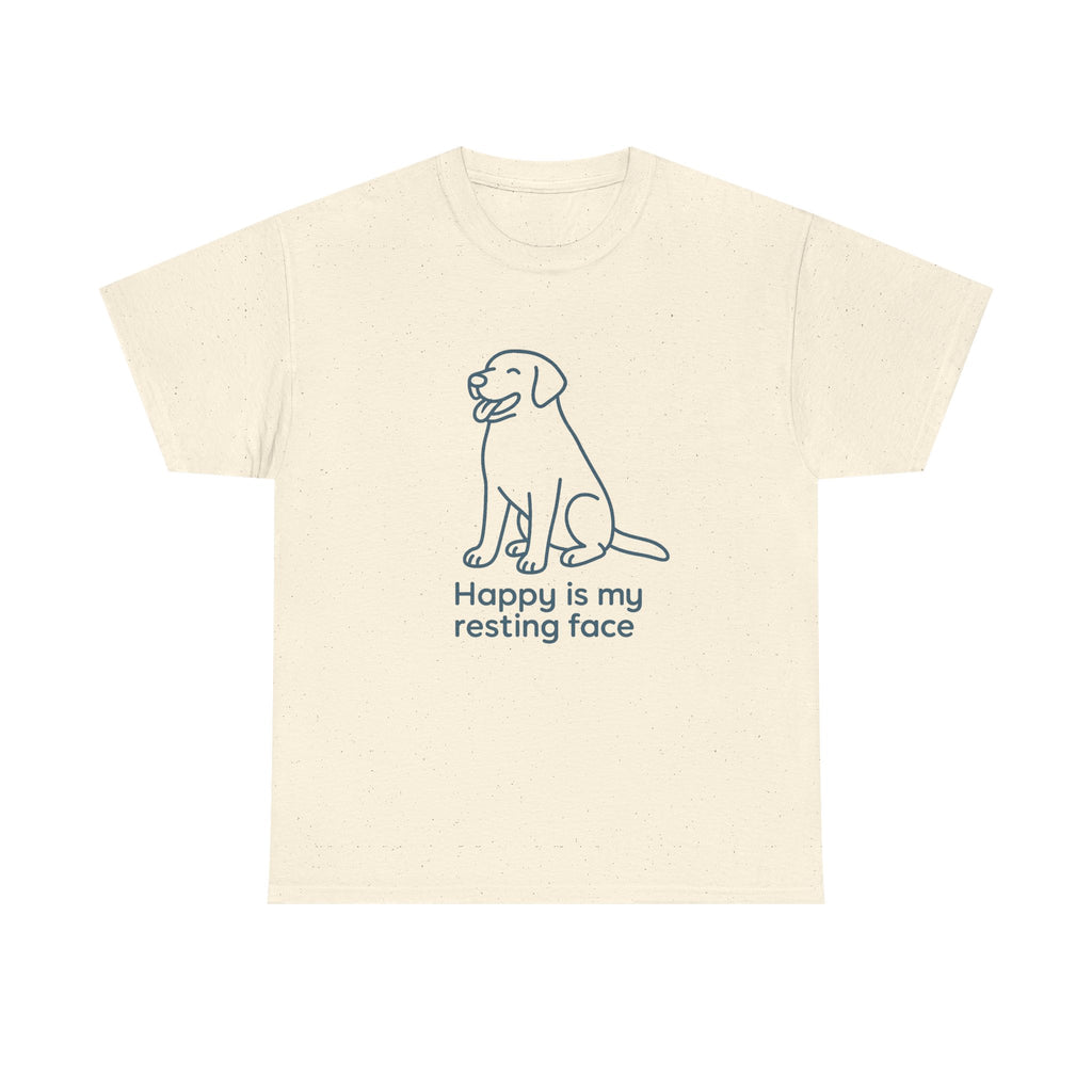 Happy Is My Resting Face - Funny Yellow Lab Tee