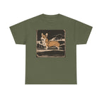 Cute Corgi with Mountains Design T-Shirts