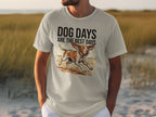 Light grey t-shirt with a running dog and text "Dog Days Are The Best Days".