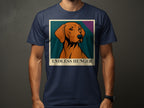 T-shirt with graphic of orange dog and text "ENDLESS HUNGER".
