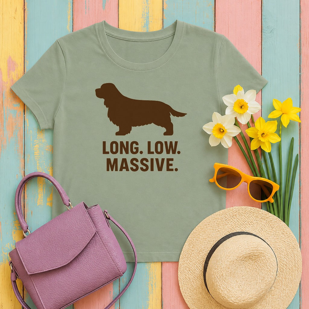 Sussex Long Low Massive Tee in Sage